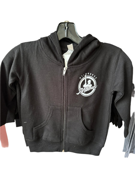 Toddler Black Zip Up